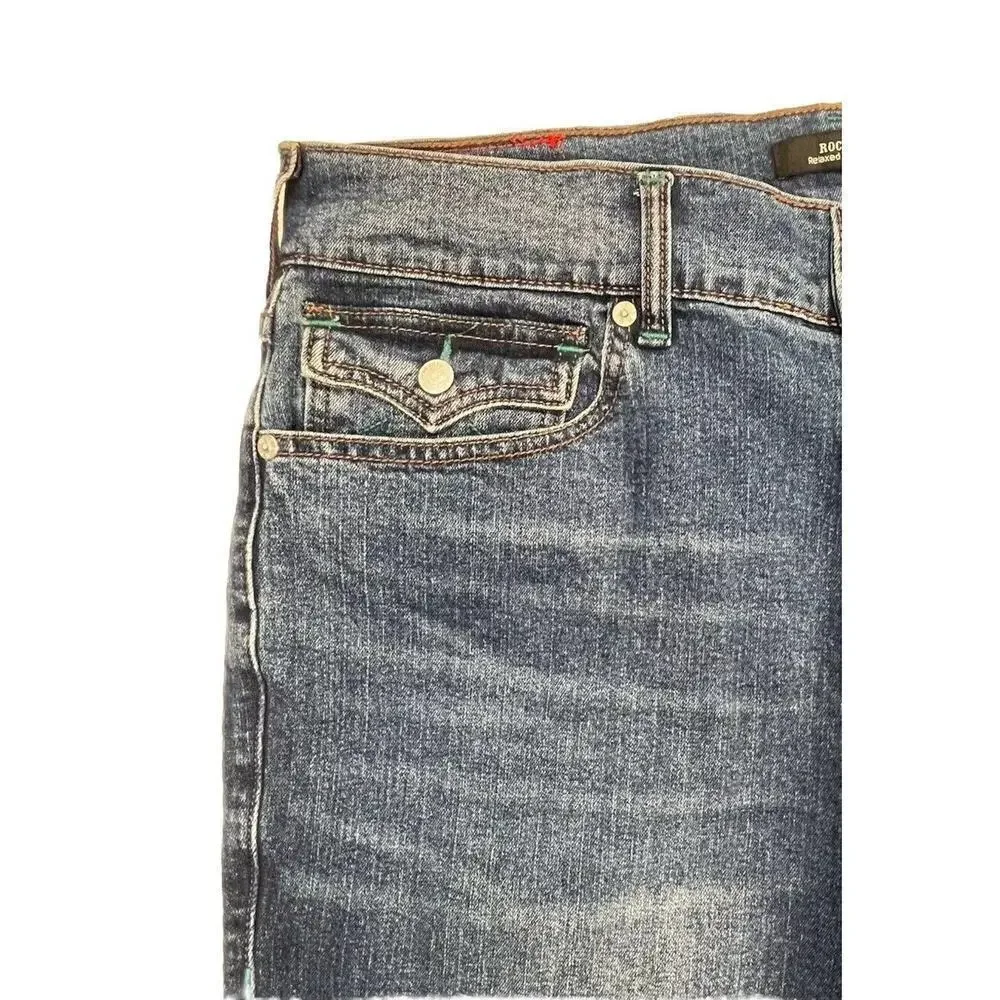 True Religion Rocco Men's Jeans Flap Pockets Relaxed Skinny Size 34X22 (34X31.5)